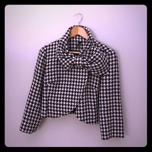 Cropped houndstooth jacket